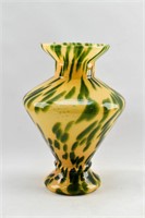 Italian Yellow & Green Murano Vase