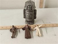 3 vtg 1993 Star Wars rubber figures + Banthrico