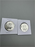 2 1968-D 40% Silver Kennedy Half Dollars