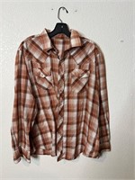 Vintage Western Pearl Snap Plaid Shirt