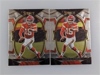 2022 Select Patrick Mahomes Lot (2) #s 20 & 20