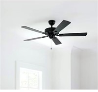 Harbor Breeze 52-in Matte Black Flush Mount $140