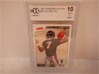2001 UD VICTORY MICHAEL VICK #374 ROOKIE. BCCG 10