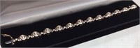 14KT GOLD & DIAMOND BRACELET, 21.3g, 7’’L