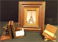 Wood-like Picture Frame, Bookends, Card Holder