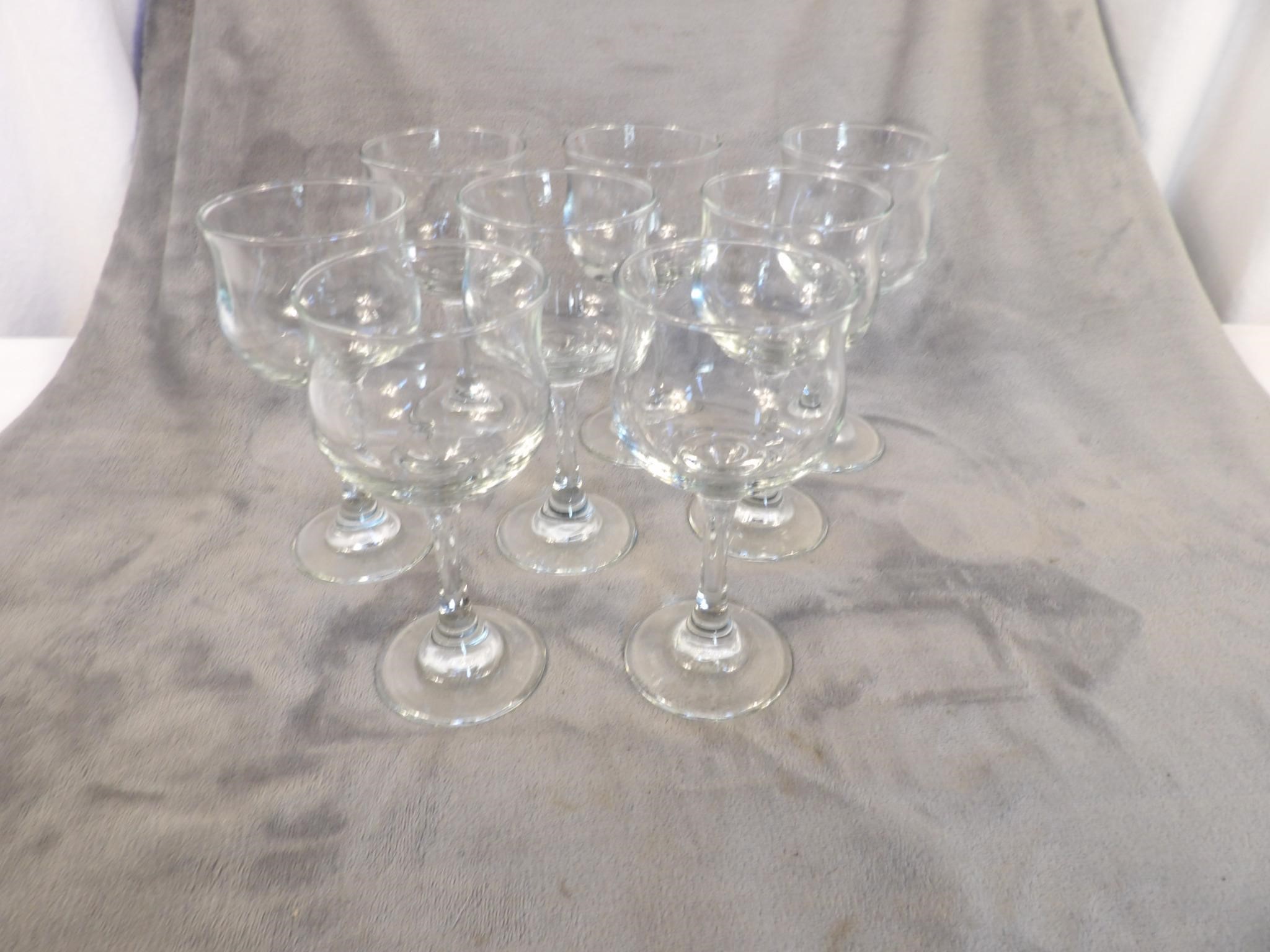 Eight Water/Wine Glasses