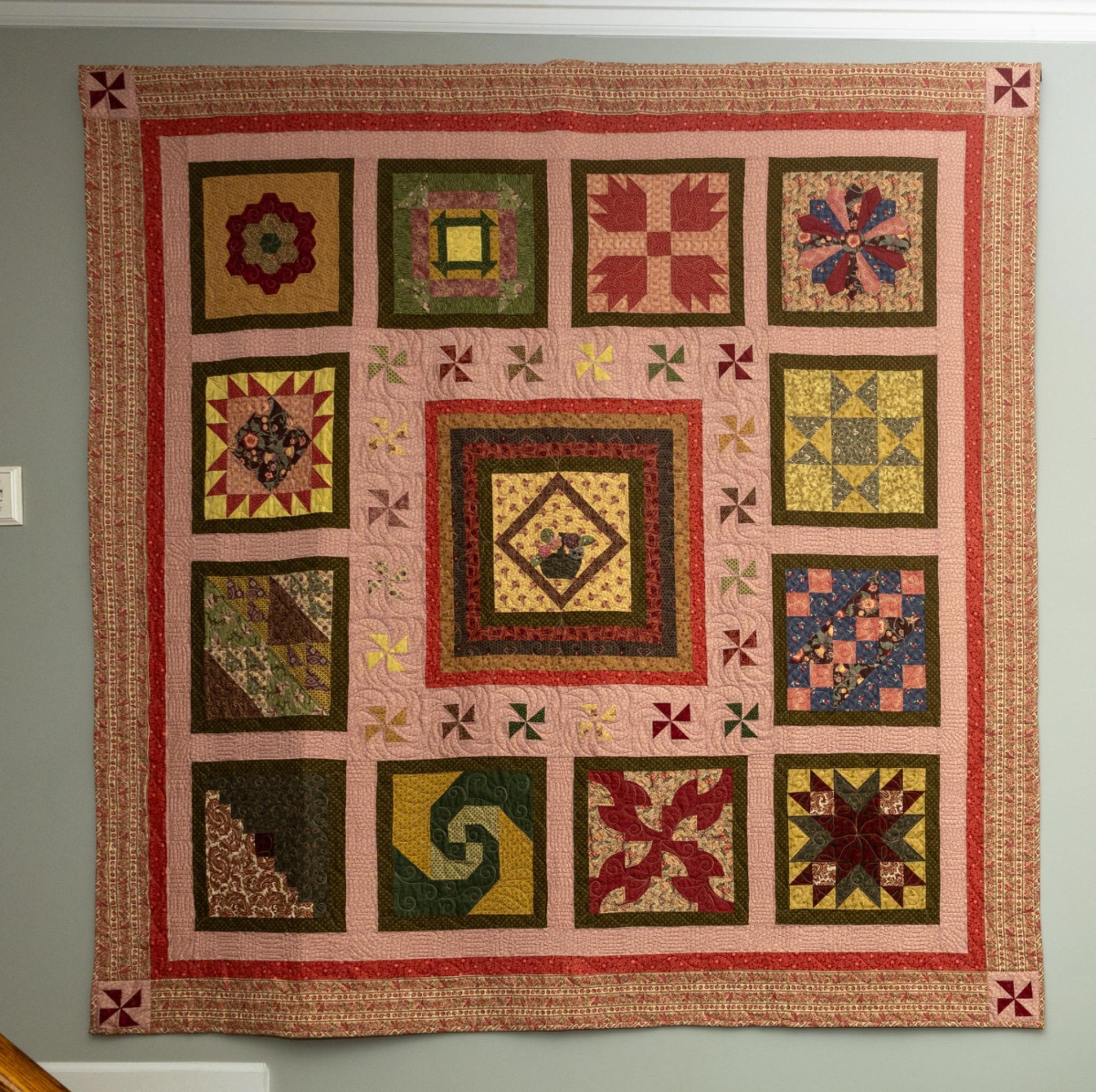 Handmade patchwork quilt,