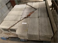 Skid Lot of 14 Concrete Blocks