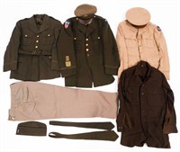 WWII US ARMY OFFICER UNIFORM ITEMS & HEADGEAR