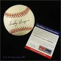 Smoky Burgess Signed N.L. MLB Baseball (PSA/DNA)
