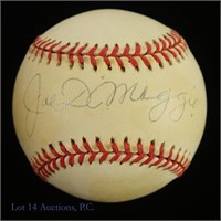 Joe DiMaggio Signed American League Baseball