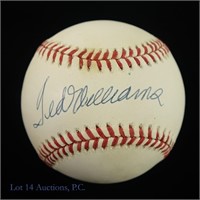 Ted Williams Signed American League MLB Baseball