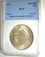 1973 100 Soles NNC MS68 Peru