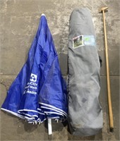 (JL) Alcoa Umbrella, Oversized Embark Armchair,