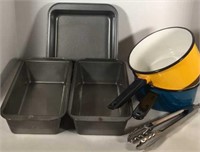 Kitchen Pans and Tongs