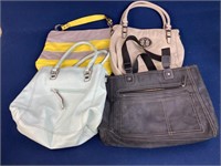 (4) Assorted style handbags, they have a few