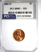 1955-D Cent MS67+ RD LISTS $6500