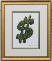 DOLLAR SIGN PRINT PLATE SIGN BY ANDY WARHOL
