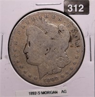 1892-S U.S. Morgan Silver Dollar