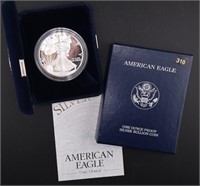 2002-W U.S. Silver Proof Eagle - Box & COA