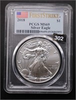 2018 U.S. Silver Eagle - PCGS Graded