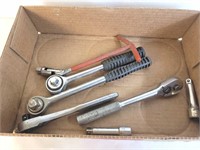 Flat of Assorted 3/8" Drive Ratchets & Extensions