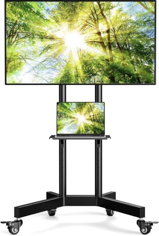 MOBILE TV CART WITH WHEELS FOR 32-85 INCH LCD LED