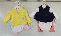 CARTERS 3PCS NEWBORN OUTFITS(2 PCK)