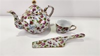 Vtg Formalities by Baum Bros Floral 6"Teapot with