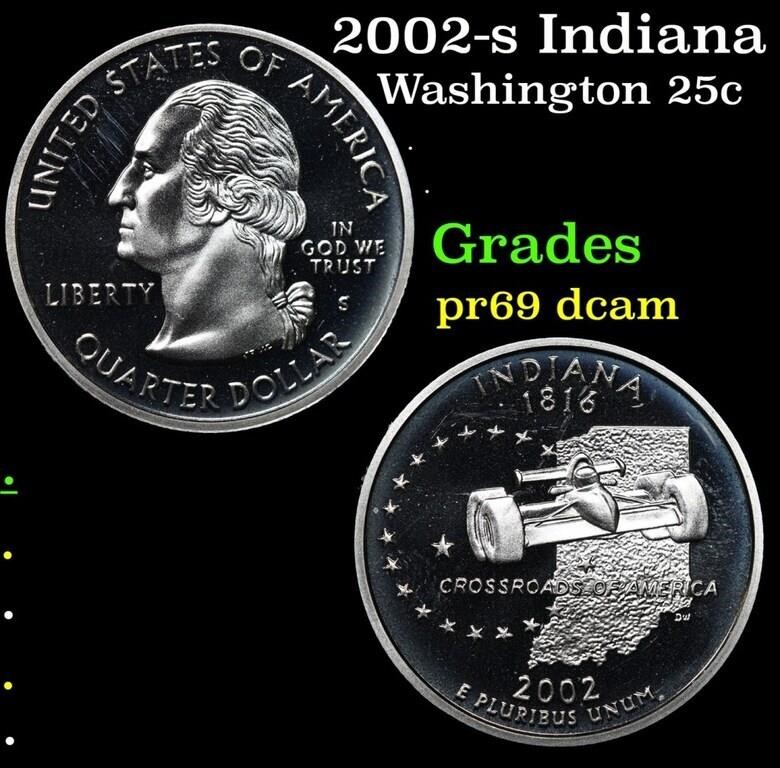 Proof 2002-s Indiana Washington Quarter 25c Grades