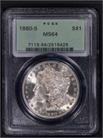 1880-S $1 Morgan Dollar PCGS MS64 Old Green Holder