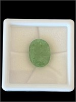 11.00 Carat Oval Faceted Cut Emerald
