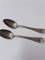 Marked Sterling Plate Spoons w/ Adv. - 17.6g