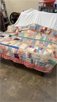Old Quilt with Stamping on Back