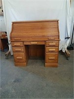 Oak roll top desk