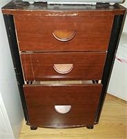 Wooden file cabinet 3 drawer