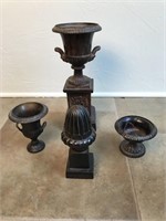 Heavy Metal Urn & Other Metal Decor