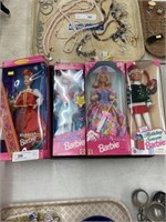 (4) Barbie Dolls in Boxes