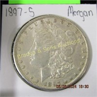 US 1897-S MORGAN SILVER DOLLAR