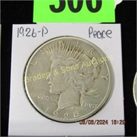 US 1926-P PEACE SILVER DOLLAR