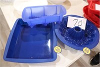 3 pc Silicone Bakeware (blue)