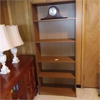 Bookcase with Mantle Clock