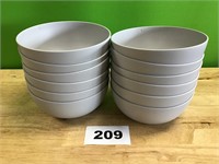 Room Essentials Gray Plastic Bowl lot of 12