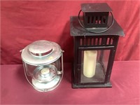Two Large Patio Style Candle Holders