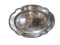 Elegant Silver Plate with Scalloped Edge - Perfect