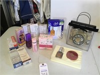 Perfume, body powder, honey almond bath kit