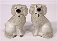 Pr. Staffordshire dogs, 4.5" tall (coleslaw