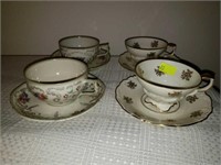 Lot of 4 German Demitasse Cups and Saucers