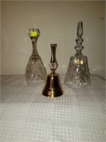Lot of 3 Lead Crystal and More Bells Nice