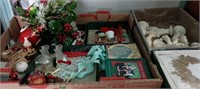 Assorted Christmas Decor, Ornaments, Cards